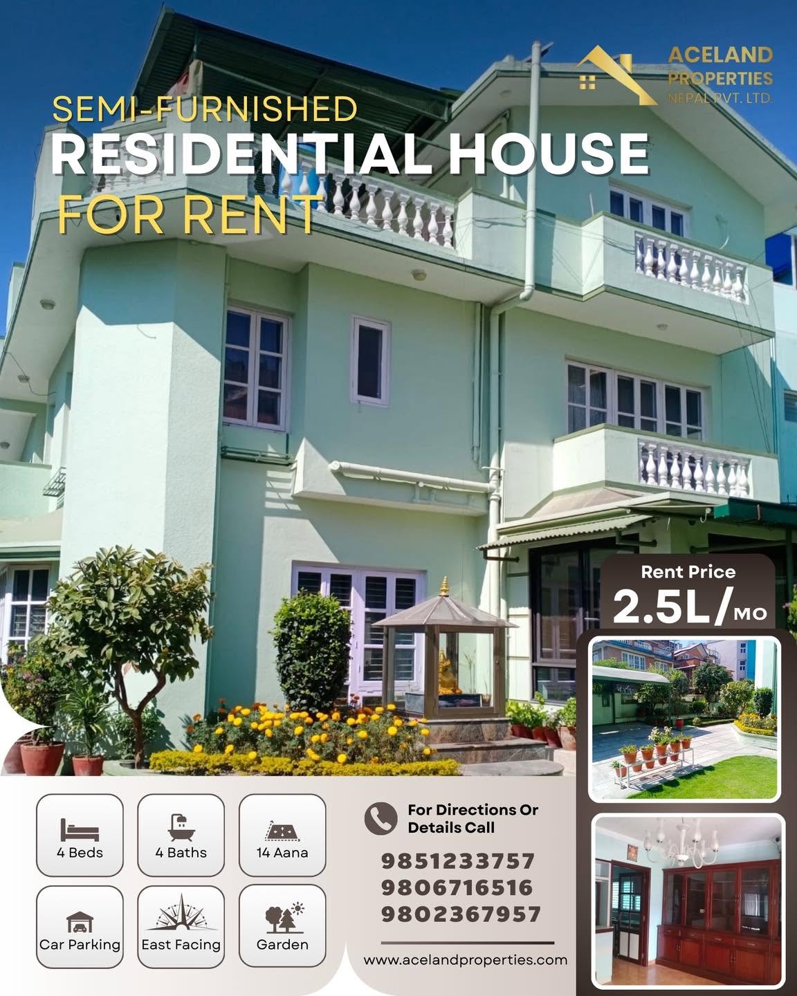 🏡 𝗦𝗲𝗺𝗶-𝗙𝘂𝗿𝗻𝗶𝘀𝗵𝗲𝗱 𝗥𝗲𝘀𝗶𝗱𝗲𝗻𝘁𝗶𝗮𝗹 𝗛𝗼𝘂𝘀𝗲 𝗳𝗼𝗿 𝗥𝗲𝗻𝘁 – 𝗠𝗮𝗵𝗮𝗿𝗮𝗷𝗴𝘂𝗻