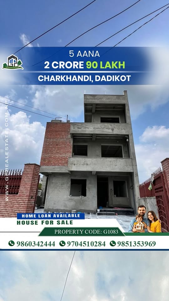 #G1083 π‘ Full-Furnished House for Sale at Charkhandi, Dadikot