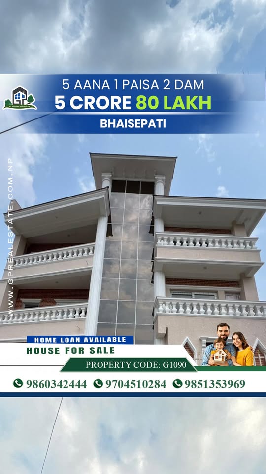 #G1090 🏡 Luxury Full-Furnished Bungalow at Bhaisepati, Lalitpur
