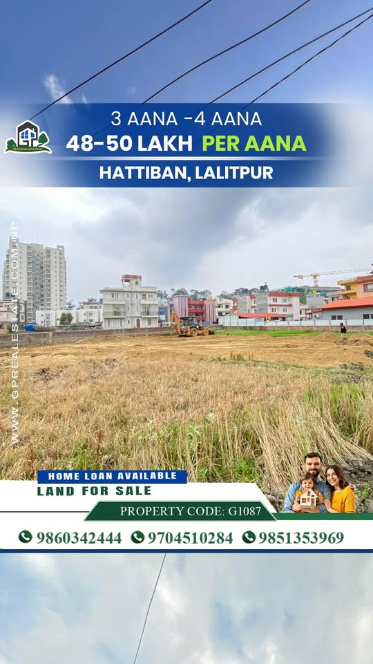 #G1087 🏡 Land at Hattiban, Lalitpur