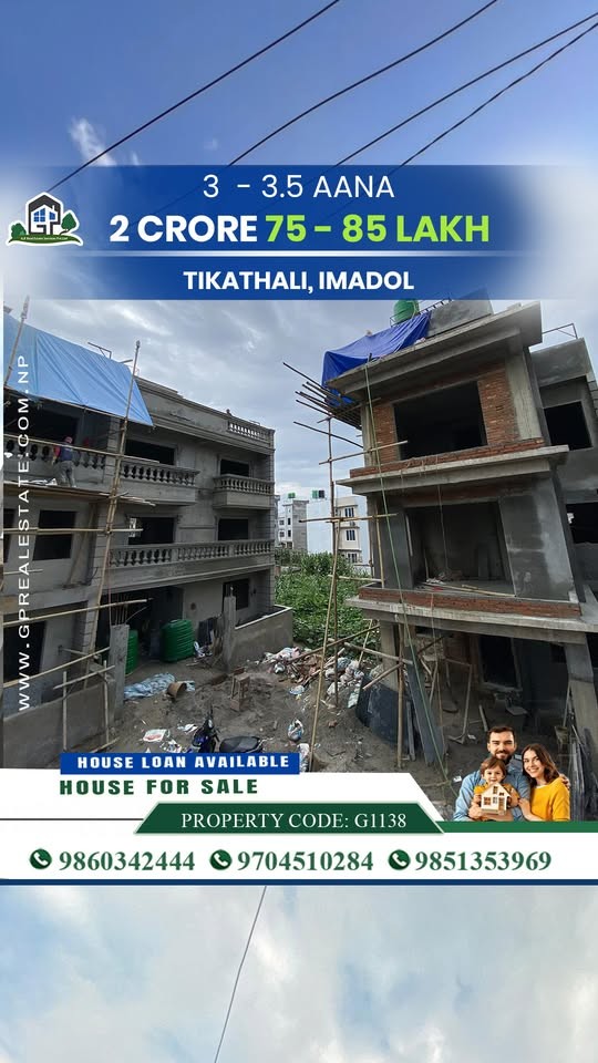 3 aana & 3 aana 1 paisa Semi-Furnished Houses at Tikathali, Imadol