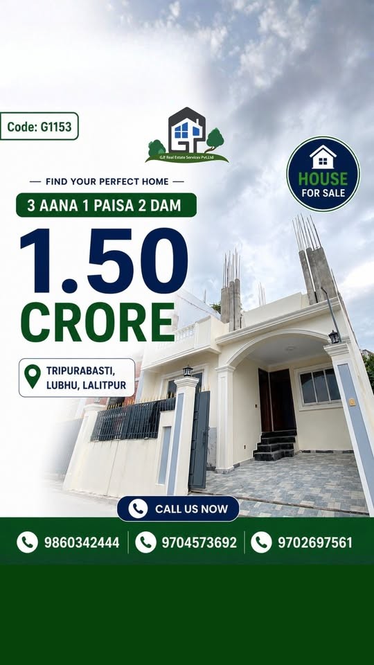 #G1153 🏡House for Sale at Tripurabasti, Lubhu, Lalitpur