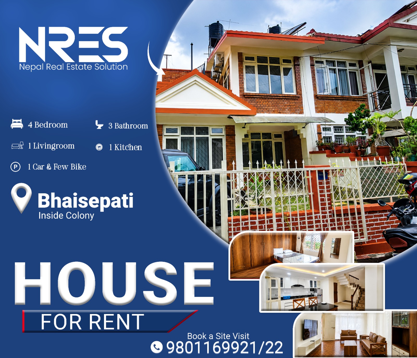 House for rent inside colony- 1.50 lakh per month
